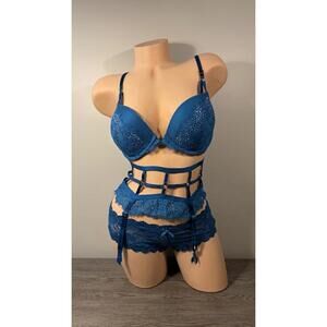 Victoria’s Secret Holiday 2015 Very Sexy Turquoise Swarovski Bra Set 32DD